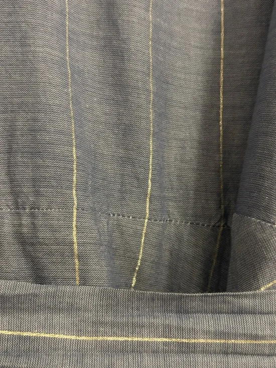 Chaps Silver Chambray Metallic Striped Sleeveless Dress - Picture 4 of 12